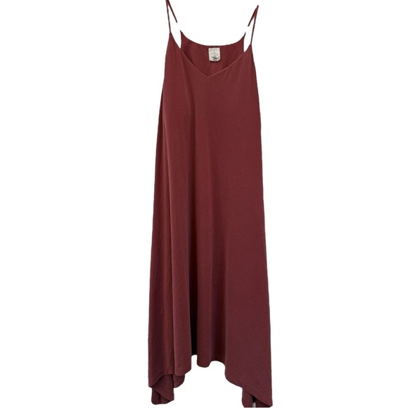 Joie Asymmetrical Hem Slip Dress in Rosewood - Size M - Picture 1 of 7